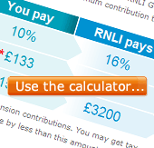 Use the calculator... (These calculators are for contributory members (non Salary Exchange) members.)